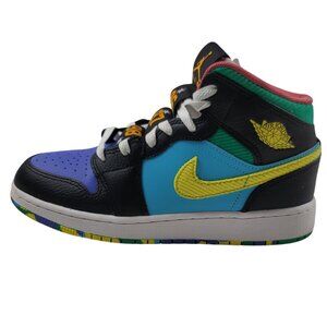 Nike Air Jordan 1 Mid Six Championships Multi Color Sneakers Boys Size 5